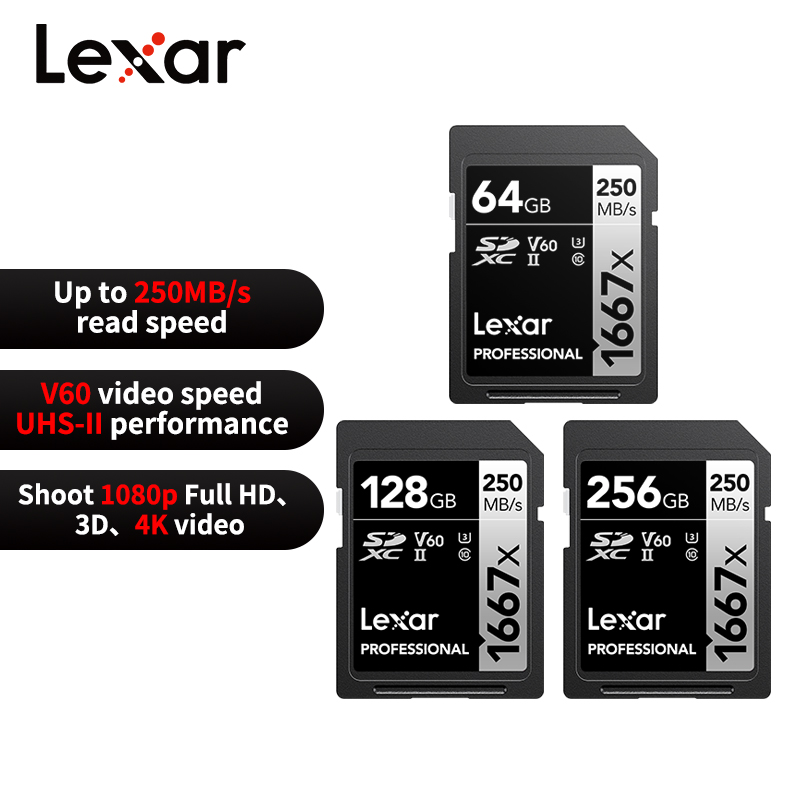 Memory Card Ssd - Lexar Professional SD-Karte 1667x 64GB 128GB
